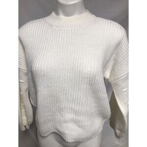 GB Girls Gianni Bini Sweater Ivory Cable Knit Size XL